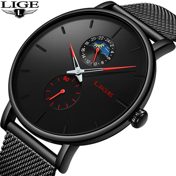 

brand llge new fashion mens watches luxury ultra-thin quartz watch men waterproof sport leisure clock relogio masculino, Slivery;brown