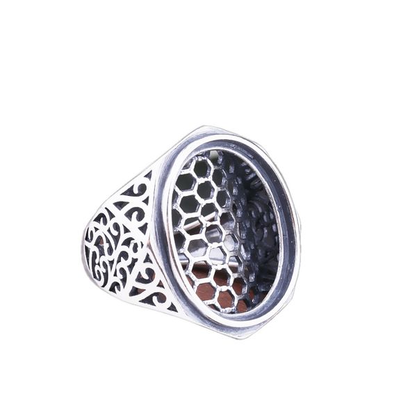 

стерлингового серебра 925 пробы полу крепление кольцо для 15x20mm 14x19mm 16x21mm овальный кабошон янтарь агат лазурит изысканные ювелирные, Golden;silver