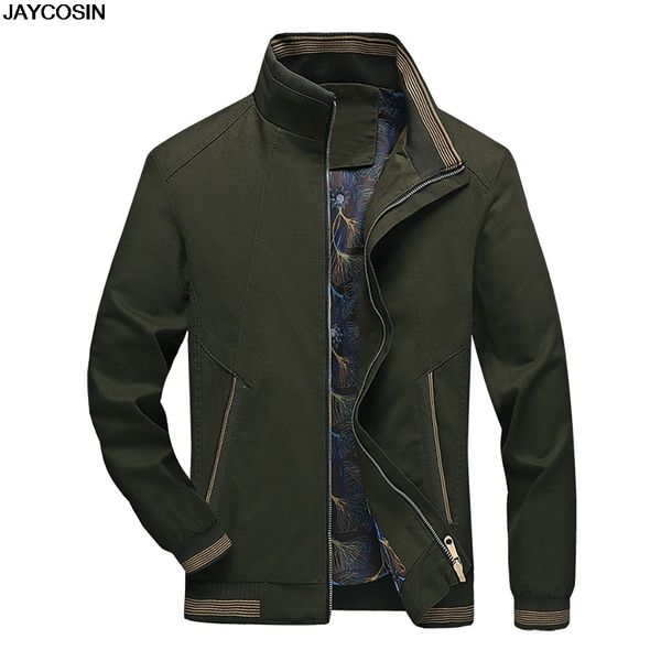 

klv 20119 new men's autumn winter casual outwear pure color zipper breathable jacket coat diy outwear 9805, Black;brown