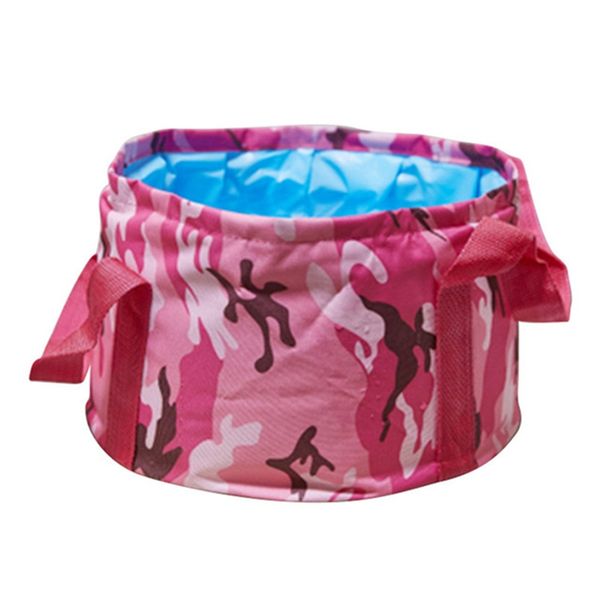 

15l outdoor portable bucket folding multi functional large capacity oxford cloth water storage container accessories with handle