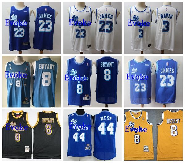 

retro mens lebron 23 james blue golden nba white los angeles lakers jersey 8 bryant shaquille o neal jerry jerseys