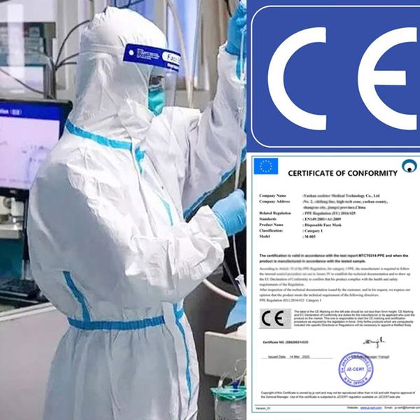 

disposable 3-layer siamese hooded dust-proof pm2.5 protective suit protective clothing men and women general