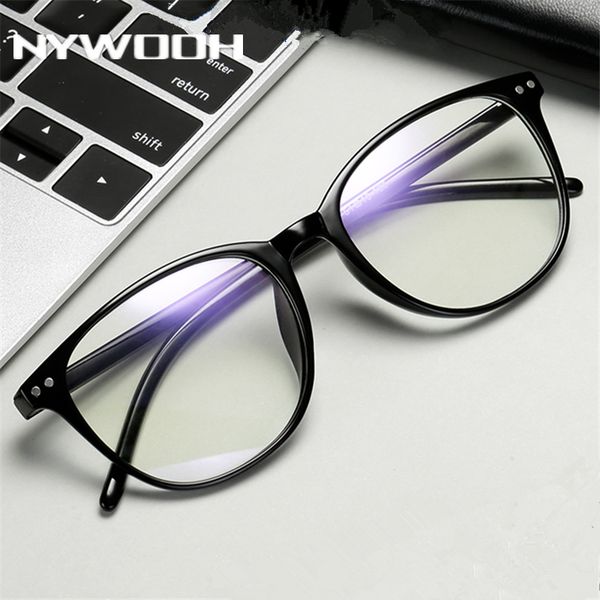

nywooh blue film square eyeglasses women men finished myopia glasses short-sighted eyewear degree -1.0 1.5 2.0 2.5 3.0 to 5.0, Black