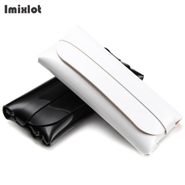 

imixlot fashion travel glasses sunglasses case women shopping carry wallet bags leather soft pouch retro eyeglasses box cases, Silver