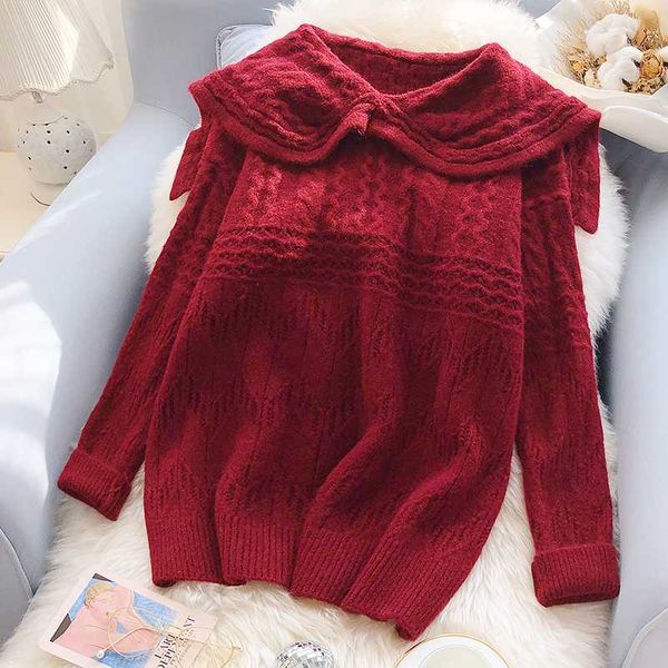 

2020 весна осень кашемировые свитера женская мода листья лотоса свитер свободные пуловеры с длинным рукавом плюс размер женский вязаный свит, White;black