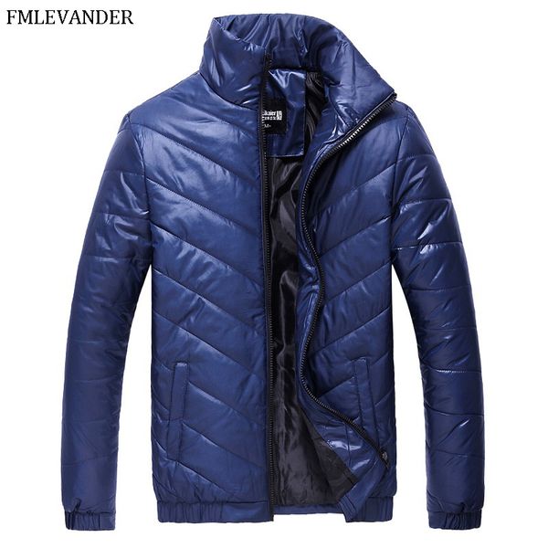 

winter coat men jacket warm cotton jacket coats stand collars zippers thick warm homme's zipper, Black