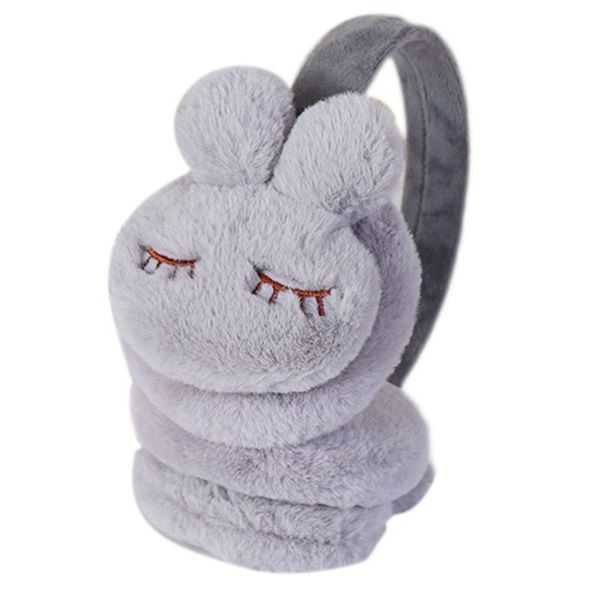 

1pc cute cartoon rabbit thicken plush ear cover warmers kids winter warm earmuffs, Blue;gray