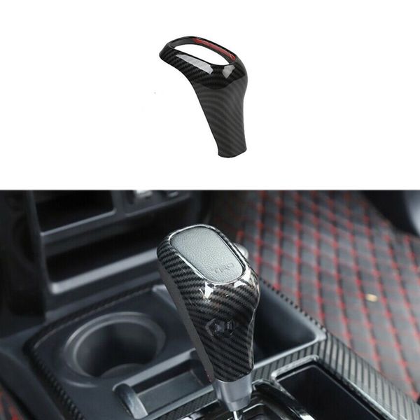 

car carbon fiber abs gear shift shifter knob cover trim for 4runner trd 2010-2019