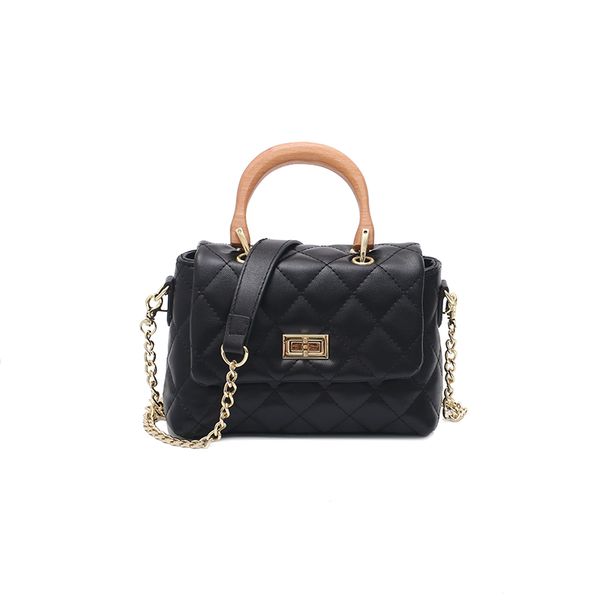 

2019 new fashion wild soft leather small square bag messenger bag handbag rhombic chain, Red;black