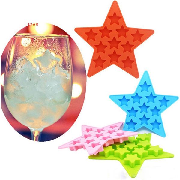 Stampo in silicone Pentagram Summer Bar Drink Whisky Star Shape Ice Mold Ice Cake Cookies Star Shape Mold