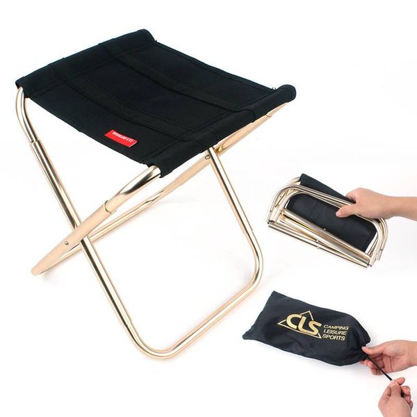 

outdoor folding chair 7075 aluminum alloy fishing camping portable folding stool aluminium oxford cloth outdoor fishing portable folding