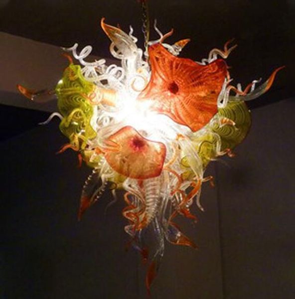 

artistic modern led chandelier 36 inches glass pendant lights for living room dining room hand blown glass flower chandelier lamp