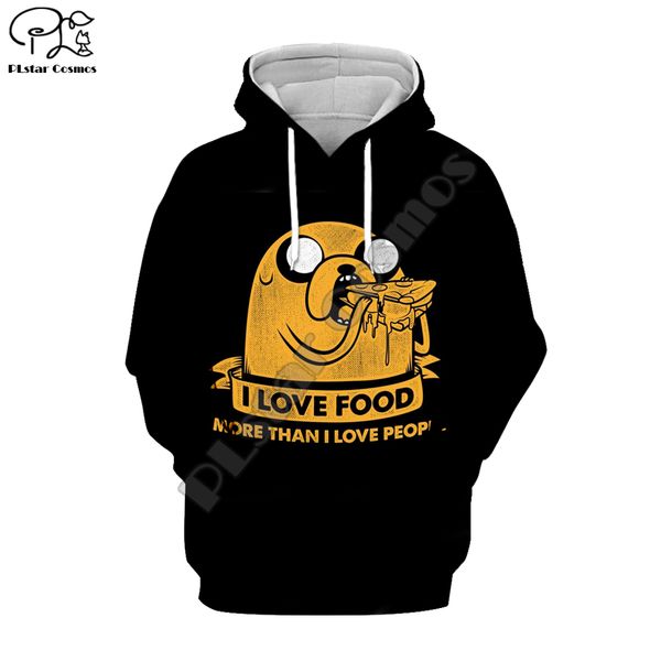 

plstar космос симпатичный мультфильм время приключений 3d full печати толстовка мужчины женщины моды толстовки толстовка горячие продажа сти, Black