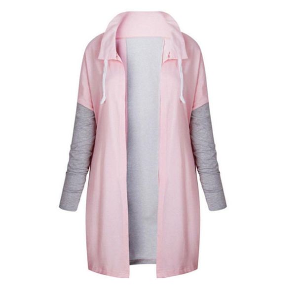 

autumn women fashion clothing patchwork casual long coat women denim jacket long cardigans spring outerwear coats female fit, Black;brown