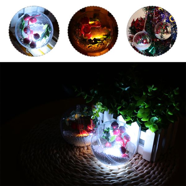 

transparent luminous ball christmas tree pendant diy plastic wedding party ornament l