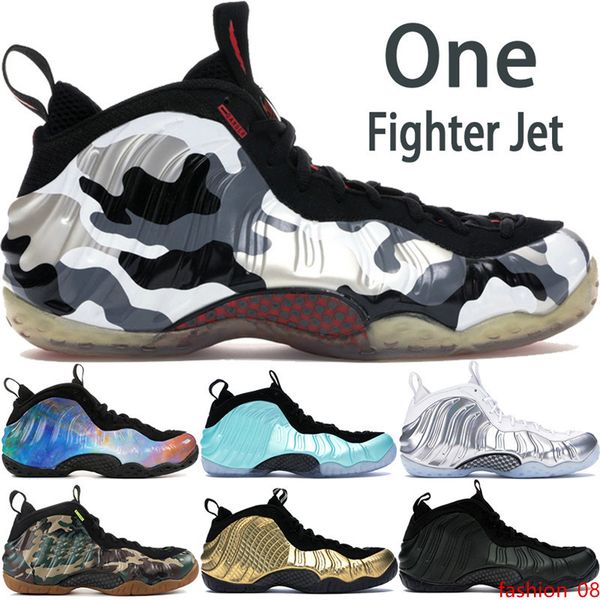 

foam one fighter jet penny hardaway basketball shoes new alternate galaxy chrome white black metallic gold royal men mens designer sneakers