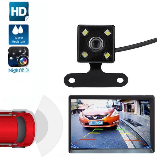 

waterproof car rear view camera parking assistance cam backup monitor reverse camera lens for recorder dvr with 4pin 2.5mm jack