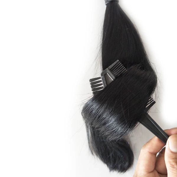 

человеческие бразильские волосы прямые пучки 3шт девственные волосы плетет необработанные дешевые наращивание волос, 100 г штука с натуральн, Black