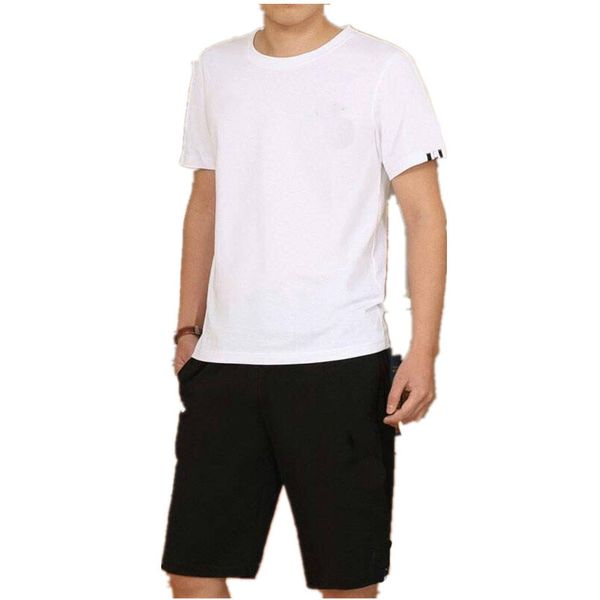 

new designer men's clothing 2020 summer korean fashion short-sleeved t-shirt two-piece sportswear men's casual suit 3 colors l-5xl, Gray