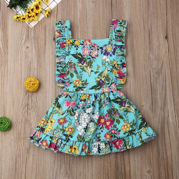 

малыш дети ребёнки летнее платье цветов принцессы свадьба пачка платье, Red;yellow