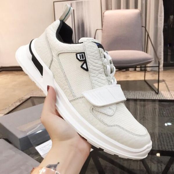 

2019 p man woman designer shoe black white bounce sneaker italian luxury shoe casual shoes 006ww11