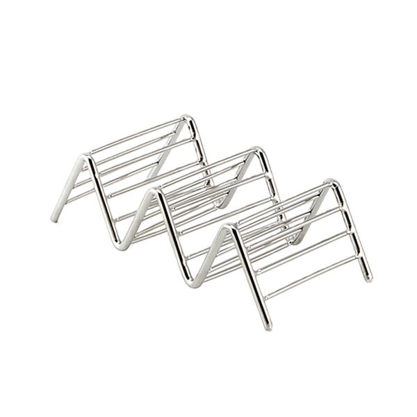 

kids taco holder party stable anti rust mexican food rack tray shell stand simple home kitchen modern stainless steel