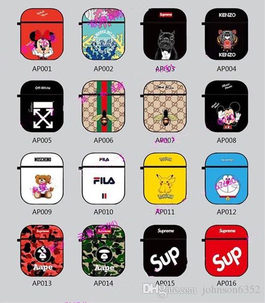 

Роскошный беспроводной чехол для зарядки аксессуаров для Airpods TPU + PC Защитный чехо