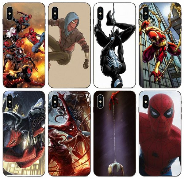 

tongtrade] unique spiderman case for iphone 11 pro x xs max 8 7 6s 6p 5s 5p galaxy s10 s9 s5 honor 6 6a 6c pro redmi note 8 pro cover case