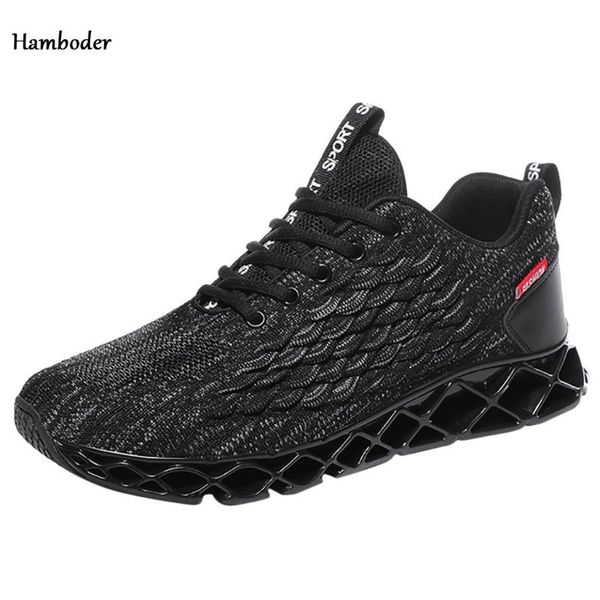 

hamboder 2020 new outdoor men running shoes leisure mens sneakers lace-up breathable athletic running casual sports shoes