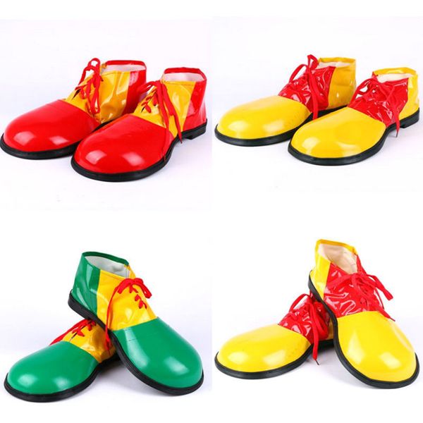 

boots men ankle halloween clown costume shoes red suit mens party, Black