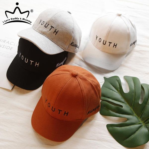 

kids baseball cap summer autumn cotton baby hat embroidery letter boys girls snapback hip hop cap sun hat baby muts kpnff, Yellow