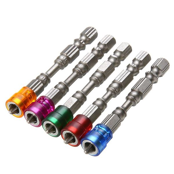 

5x anti slip electric hex magnetic screwdriver 65mm s2 ph2 single head bit tool 5 color