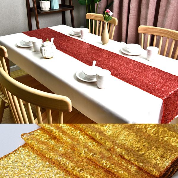 

home restaurant table decoration inlaid luminescent sequins birthday valentine's christmas table decoration mat lengthen 4 colors