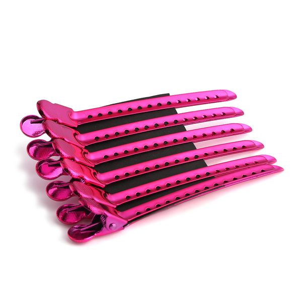 

6pcs/set metal section alligator duck mouth hair clips hairdressing clamp hairpins barrette diy barber salon hair styling tools, Golden;silver