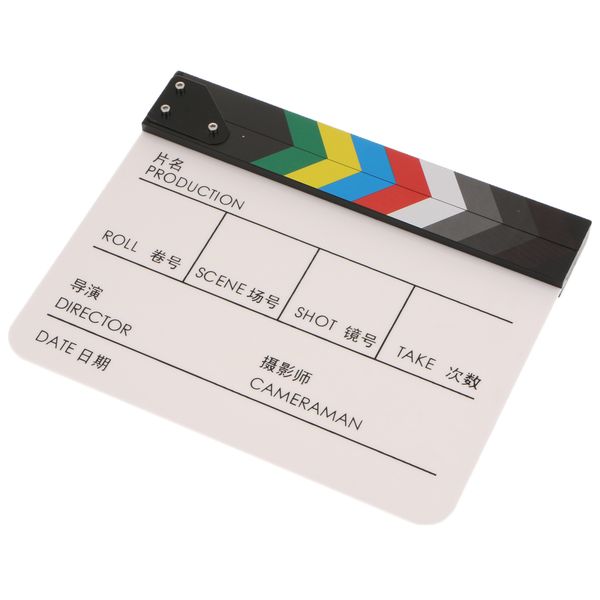 

красочные хлопушка акриловая сухой erase директор movie film-white