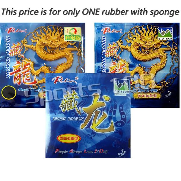 

palio hidden dragon pips-in table tennis / pingpong rubber with sponge h36-38 2.2mm