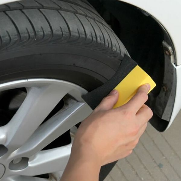 

2pcs auto wheels brush sponge tools applicator special for tire hub cleaning dressing waxing polishing #0824