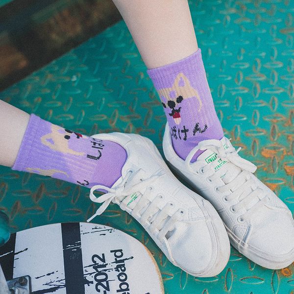 

модные женские носки дизайнерские носки с animal print для женщин симпатичные повседневные носки голеностопного горячие tide специальный кор, Black;white