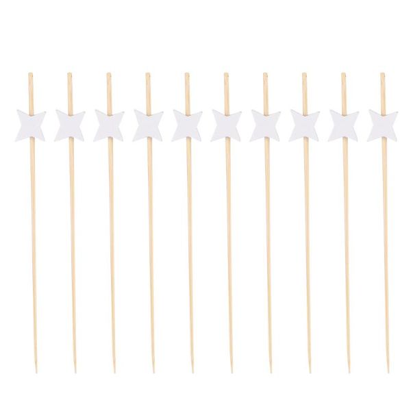 

200pcs fruit picks disposable pick sticks handmade natural bamboo cocktail sticks cake dessert toothpicks party supplies (w