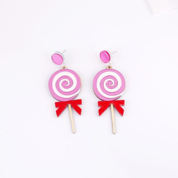 

hip hop jewelry acrylic lollipop drop earrings long women dangle earrings fashion jewelry, Silver