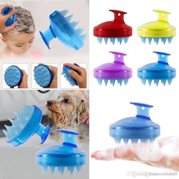 

handle magic detangling tangle comb shower hair brush salon styling anti-static anti-winding tamer massage combs ing, Silver