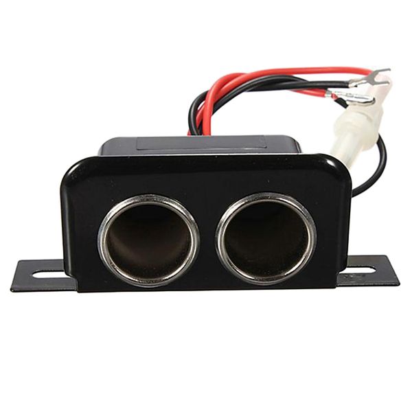 

12vdc car motorbike tractor boat c igarette lighter double socket plug 10a