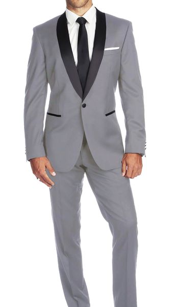 

popular one button groomsmen shawl lapel groom tuxedos men suits wedding/prom man blazer ( jacket+pantst+tie) 851, Black;gray