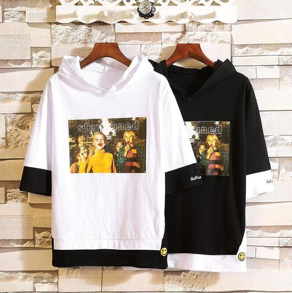 

small pig vest made 7new stylefashion men extended t shirt longline hip hop tee shirts women swag clothe tshirt homme mens lux, White;black
