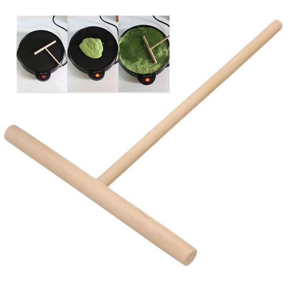 

1set wooden t letter kitchen tool stick smooth pancake maker egg cooker pan flip nonstick baking home kitchen accessories