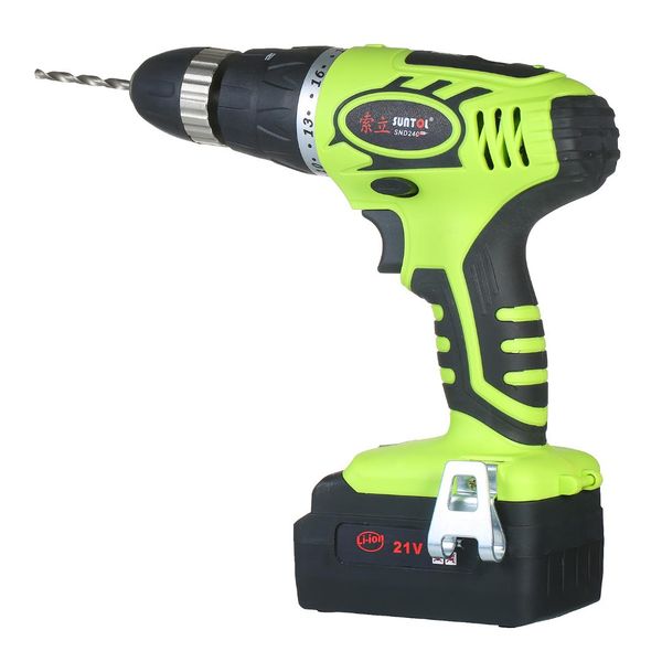 

snd240c 15pcs 21v rechargeable electric drill set electric hand drill portable impact screwdriver