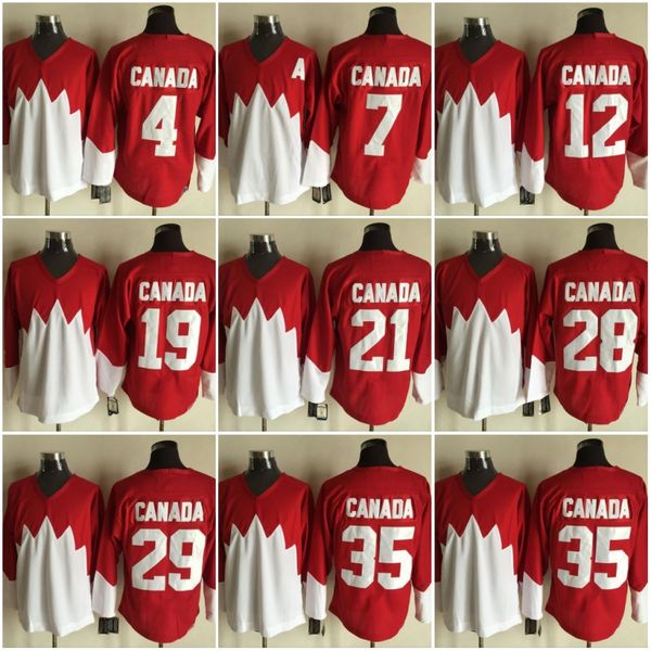 

Team Canada Jersey NHL 12 29 19 7 4 35 21 28 Red White Stitched Hockey Jerseys