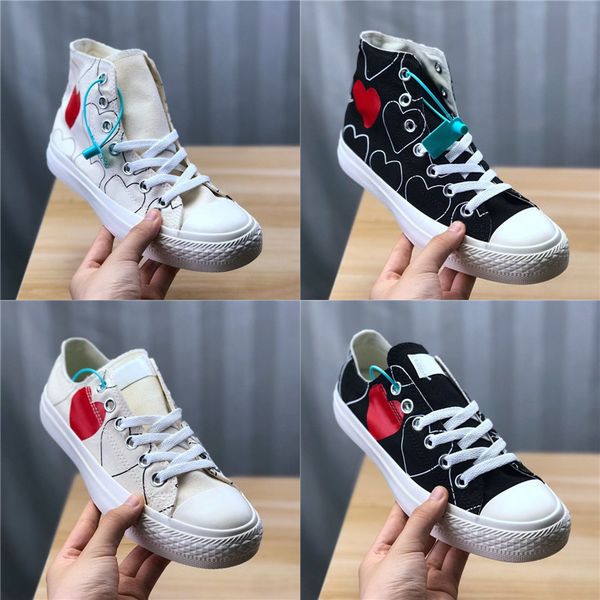 

2020 play shoe cdgs big eyes chuck 70 all star chaussures canvas jointly heart beige black casual skateboard shoes 35-44