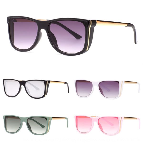 

ins wind sun sunglasses children's sun glasses personalized simple metal children's sunglasses, Blue