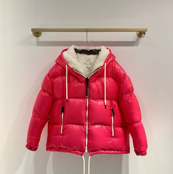 

2019 new brand winter women jacket 95 white duck luxuriou double faced female down coat with thicken clothe, Black